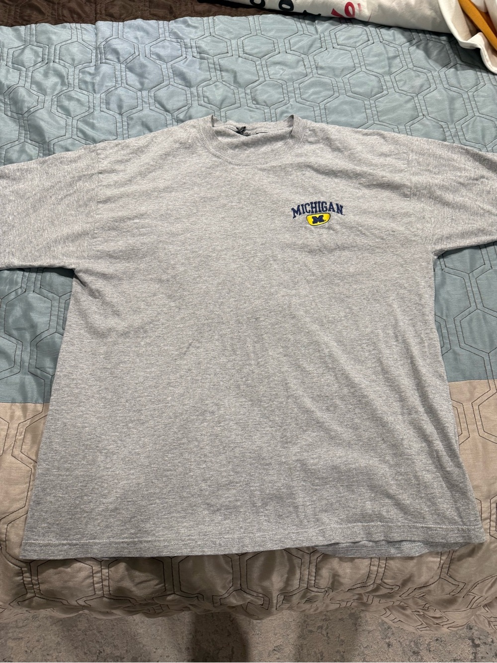 University Of Michigan T-shirt Mens Size Xl Gray